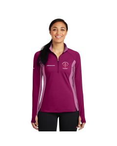 Sport-Tek® Ladies Sport-Wick® Stretch Contrast 1/2-Zip Pullover